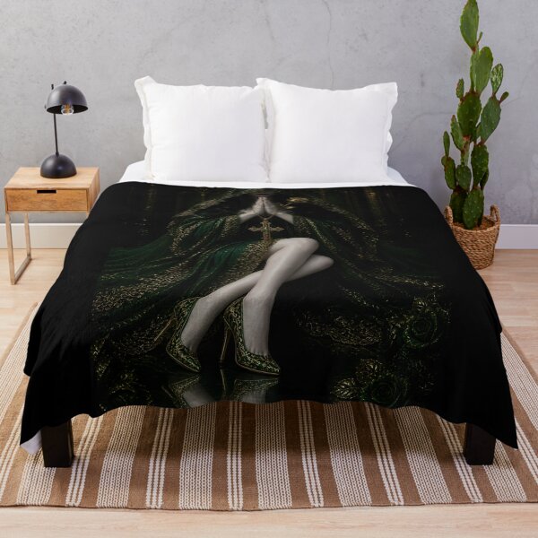 Item preview, Mystic Gothic Woman in Prayer with Golden Cross designed and sold by DarkLuxuryArt.