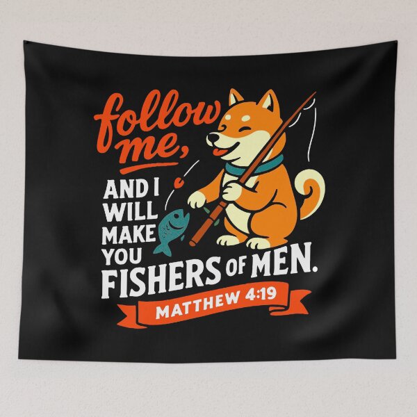 Item preview, Matthew 4:19 Follow me and I will make you fishers of men designed and sold by plushism.
