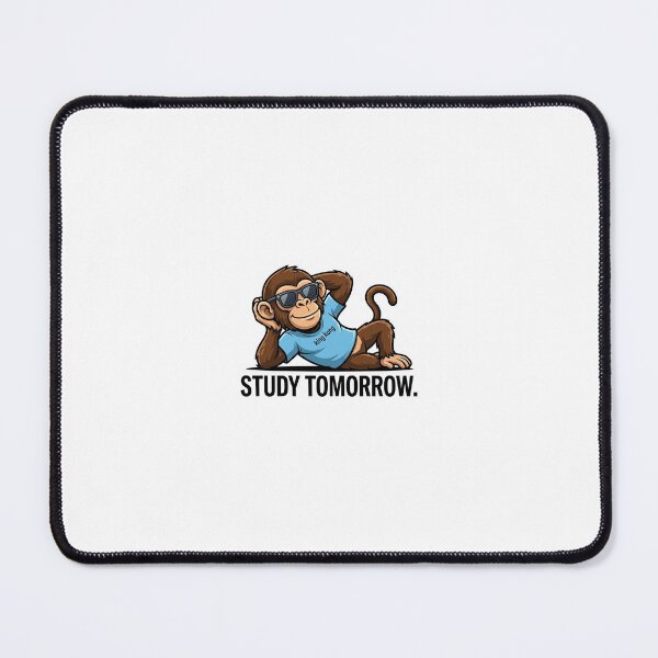 Item preview, Study Tomorrow Monkey Sticker | Procrastination Meme | Student Life Cartoon designed and sold by Newkidshub.