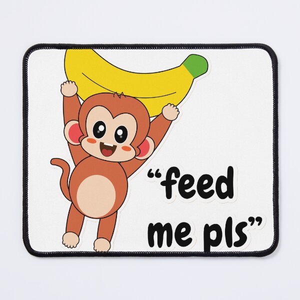 Item preview, Cute Baby Monkey with Banana designed and sold by SoftAuraStudi0.