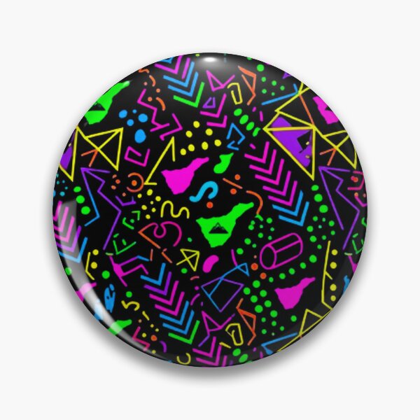 Item preview, 90s Retro Memphis Pattern Tenerife Island Abstract Neon Geometry designed and sold by MT-Hub | Cute Aesthetic Art, Stickers & Phone Cases.