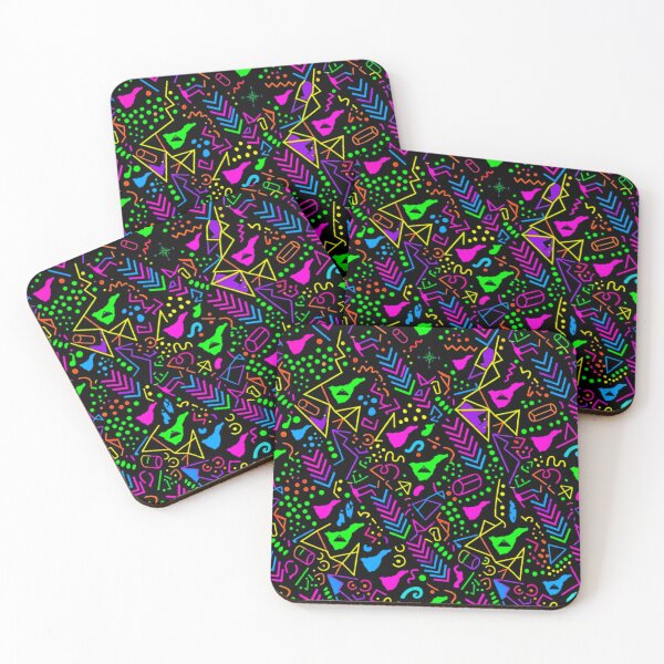 Item preview, 90s Retro Memphis Pattern Tenerife Island Abstract Neon Geometry designed and sold by MT-Hub | Cute Aesthetic Art, Stickers & Phone Cases.