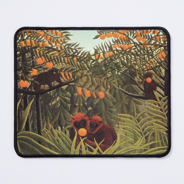 Item preview, Monkeys and Orange Exotic Landscape Henri Rousseau Art designed and sold by ArtUnova.