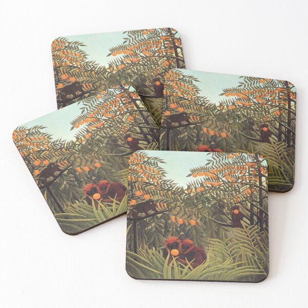 Item preview, Monkeys and Orange Exotic Landscape Henri Rousseau Art designed and sold by ArtUnova.