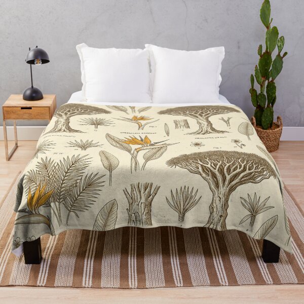 Item preview, Vintage Botanical Illustration Canary Islands Flora Dragon Tree Pattern designed and sold by MT-Hub | Cute Aesthetic Art, Stickers & Phone Cases.