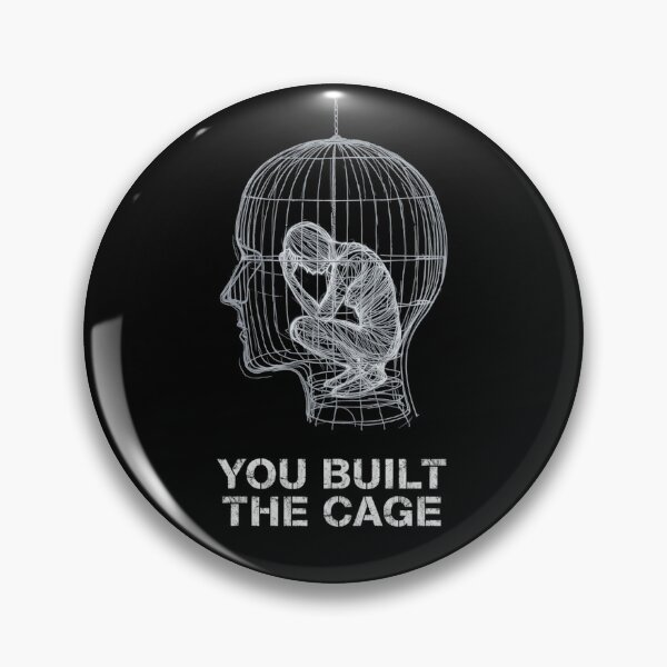 Item preview, You Built The Cage – Mental Prison Concept Wireframe Art, Dark Motivational Streetwear Design designed and sold by PLUSHIWORLDtm.