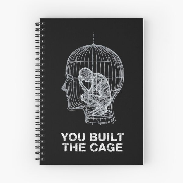Item preview, You Built The Cage – Mental Prison Concept Wireframe Art, Dark Motivational Streetwear Design designed and sold by PLUSHIWORLDtm.