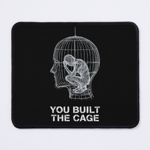 Item preview, You Built The Cage – Mental Prison Concept Wireframe Art, Dark Motivational Streetwear Design designed and sold by PLUSHIWORLDtm.