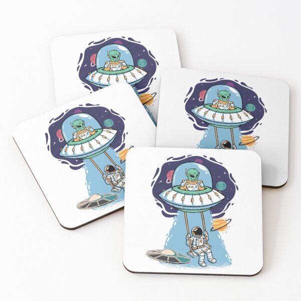 Item preview, Funny Alien Abducting Astronaut designed and sold by yuki-hana.