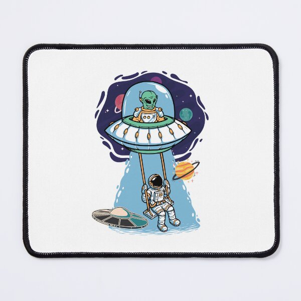 Item preview, Funny Alien Abducting Astronaut designed and sold by yuki-hana.