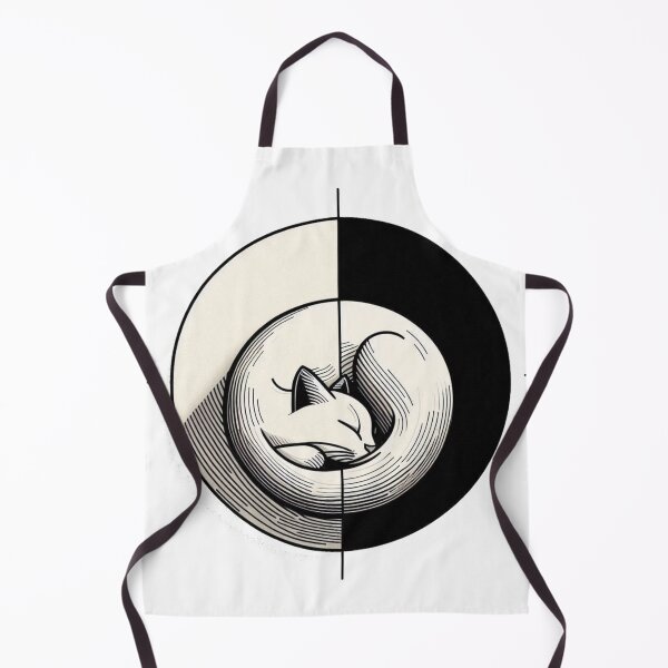 Item preview, Minimal Geometric Sleeping Cat – Balance Circle Aesthetic Design designed and sold by hela97.