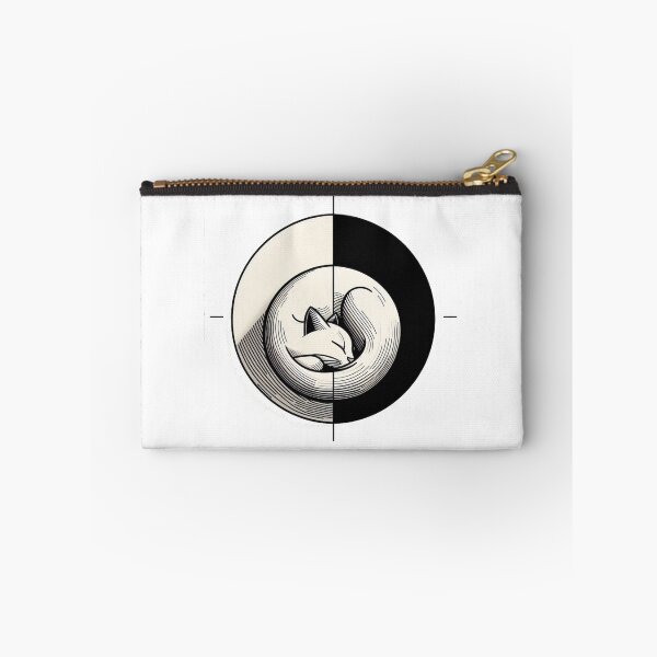 Item preview, Minimal Geometric Sleeping Cat – Balance Circle Aesthetic Design designed and sold by hela97.