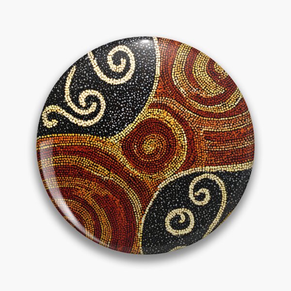 Item preview, Aboriginal Inspired Art - Hypnotic Lava Spirals Circles designed and sold by GrinGalore.