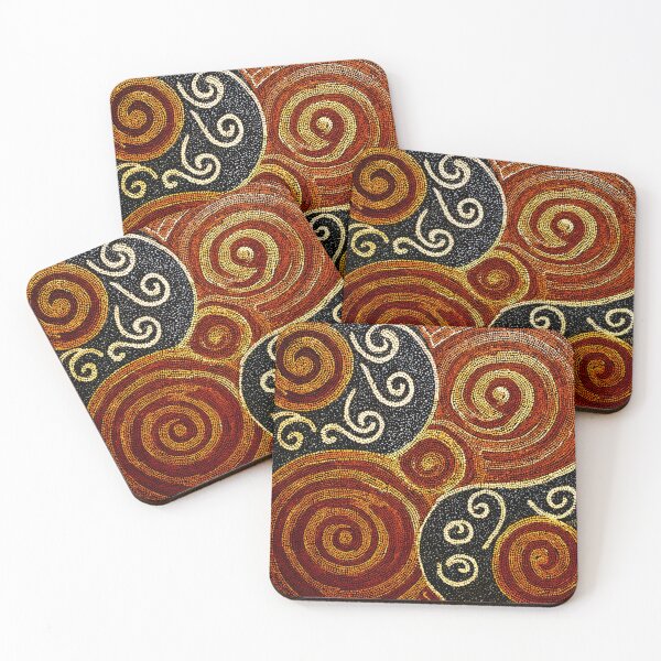 Item preview, Aboriginal Inspired Art - Hypnotic Lava Spirals Circles designed and sold by GrinGalore.