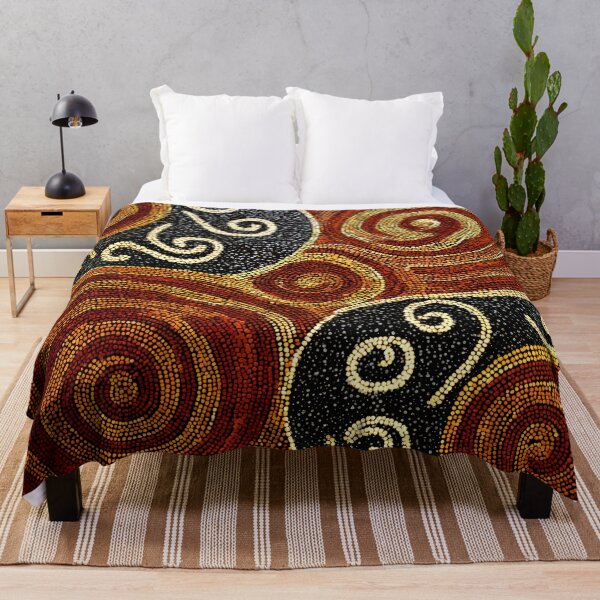 Item preview, Aboriginal Inspired Art - Hypnotic Lava Spirals Circles designed and sold by GrinGalore.