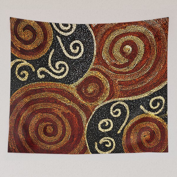 Item preview, Aboriginal Inspired Art - Hypnotic Lava Spirals Circles designed and sold by GrinGalore.