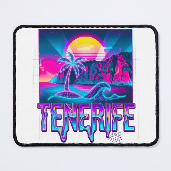 Item preview, Tenerife Synthwave Retro 80s Sunset Palm Tree Vaporwave Art designed and sold by MT-Hub | Art for Every Soul.