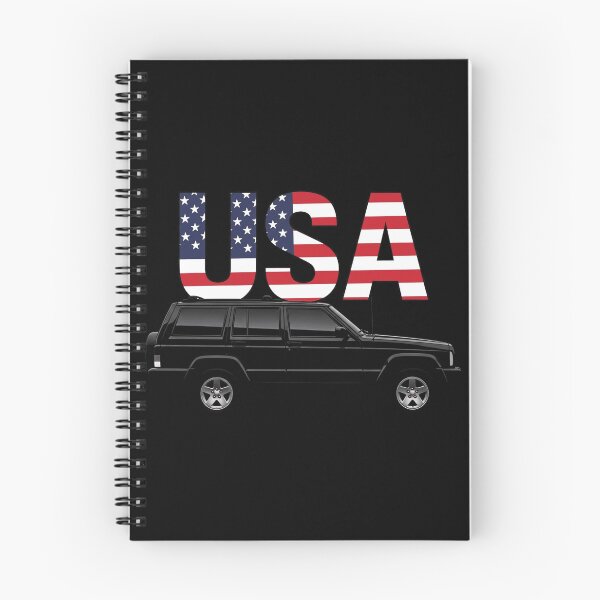 Item preview, Jeep Cherokee XJ con bandera de EE. UU. - Con rueda de repuesto designed and sold by Off-Road-Zone.