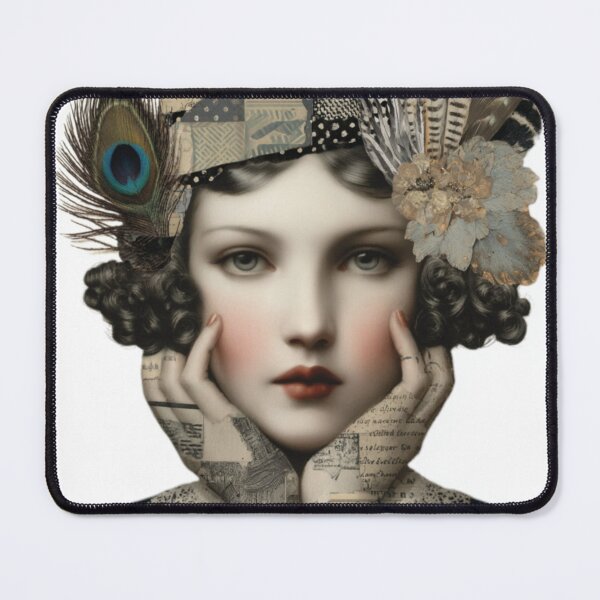 Item preview, Art Deco Bird Muse Portrait designed and sold by AngelinArts.