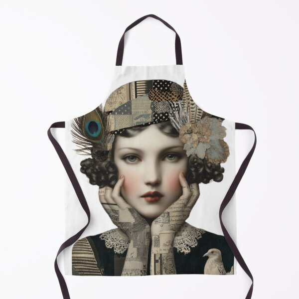 Item preview, Art Deco Bird Muse Portrait designed and sold by AngelinArts.