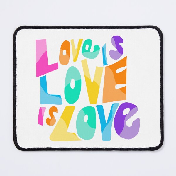 Item preview, Love Is Love Is Love rainbow retro bold block hand-lettered pride typography designed and sold by wordznart.