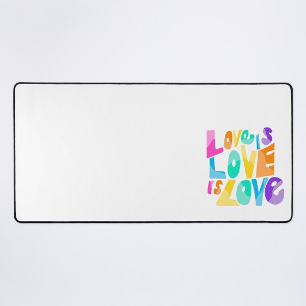 Item preview, Love Is Love Is Love rainbow retro bold block hand-lettered pride typography designed and sold by wordznart.