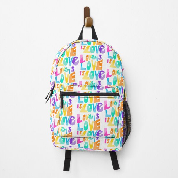 Item preview, Love Is Love Is Love rainbow retro bold block hand-lettered pride typography designed and sold by wordznart.