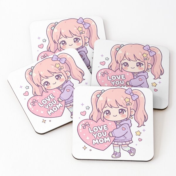 Item preview, Love You Mom – K‑Pop Cartoon Style designed and sold by Cartoon art with a purpose ❤️ Supporting Althea’s friends .