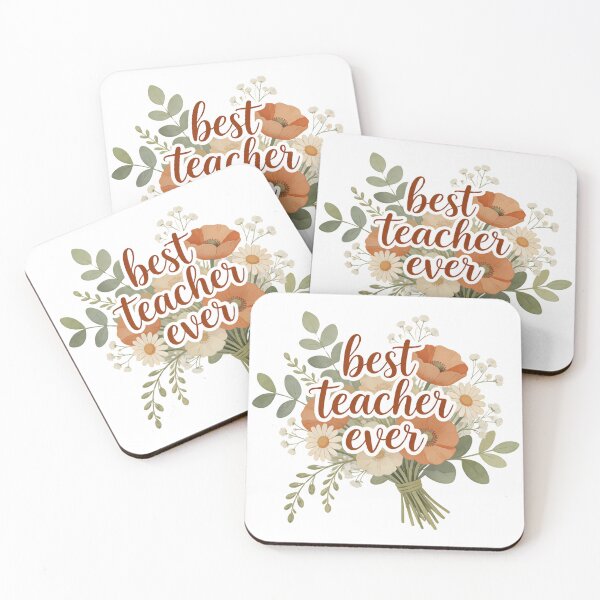 Item preview, Best Teacher Ever Floral - Teacher Summer Break designed and sold by CutOutIdols.