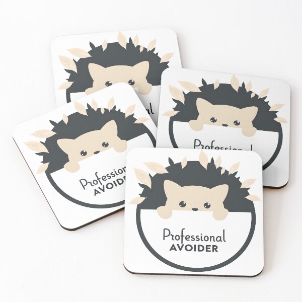 Item preview, Professional Avoider Cute Shy Character Funny Introvert Design designed and sold by Chartreuse Unicorn.