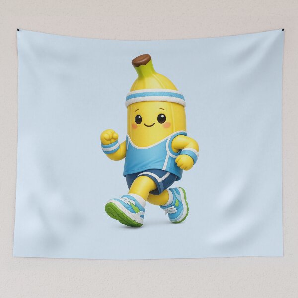Item preview, Cute Banana Runner 3D | Fitness Fruit Jogging Character Calm Aesthetic designed and sold by Moons Studio.