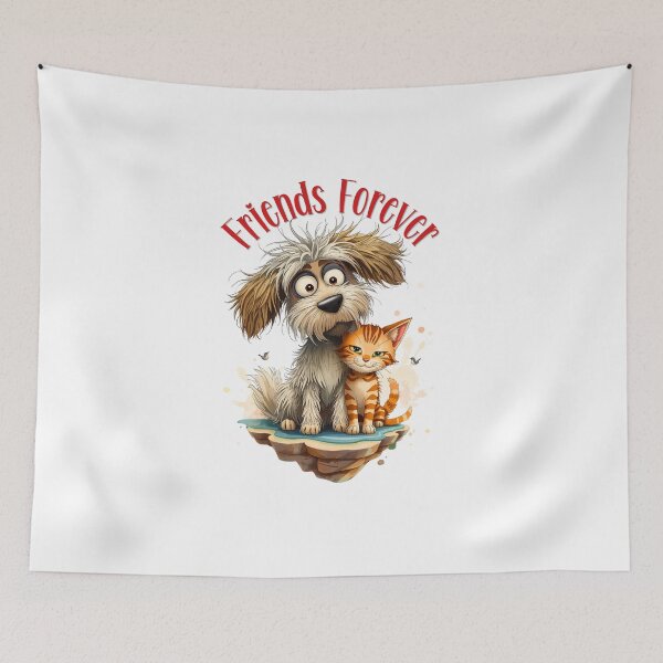 Item preview, ✨Cute Dog and Cat Friends Forever Design✨ designed and sold by CheersTOGETHER.