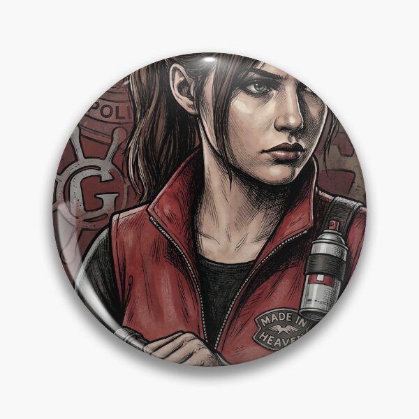 Item preview, Resident Evil Claire Redfield Raccoon Police Station Escape Portrait designed and sold by Senpaiwaves.