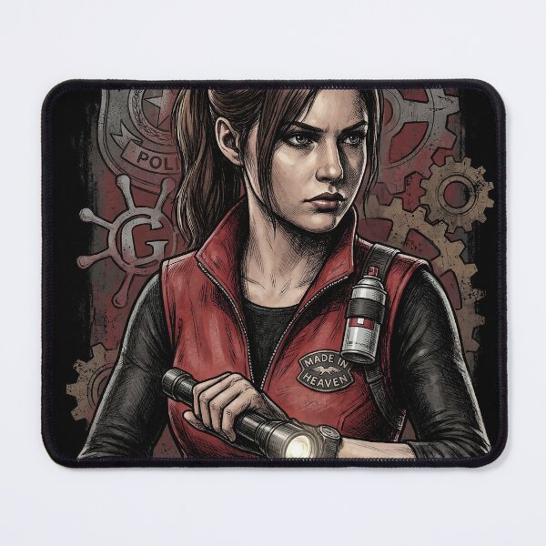 Item preview, Resident Evil Claire Redfield Raccoon Police Station Escape Portrait designed and sold by Senpaiwaves.
