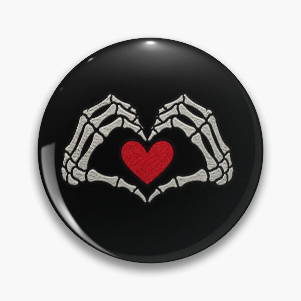 Item preview, Skeleton Hands Heart – Gothic Love Minimal Design designed and sold by ColorSplash123.