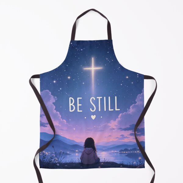 Item preview, Be Still Christian | Serene Night Sky Cross Faith | Inspirational Bible Verse Aesthetic | Calm Landscape  designed and sold by JB-squared Design.