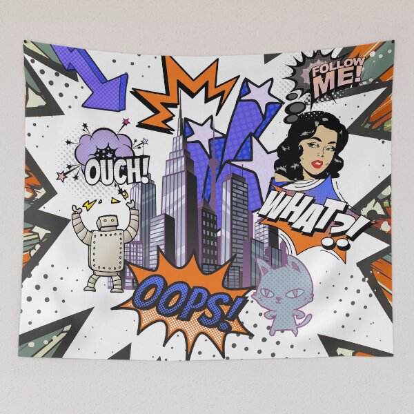 Item preview, Comic Book Print designed and sold by TurquoiseBird.