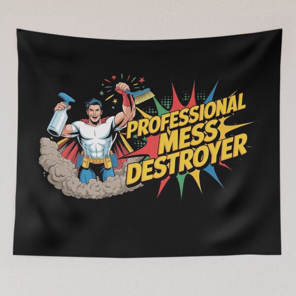 Item preview, Professional Mess Destroyer Funny Cleaner Shirt Housekeeper Humor Bold Graphic designed and sold by YourTrendyTees.