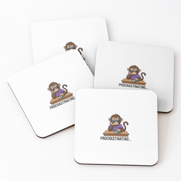 Item preview, Procrastinating Monkey Sticker | Study Delay Meme | Student Humor meme  Cartoon designed and sold by Newkidshub.
