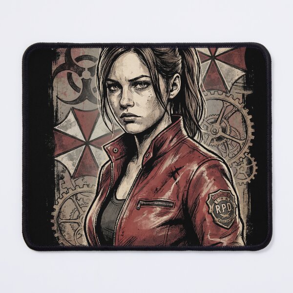 Item preview, Resident Evil Claire Redfield Raccoon Police Station Escape Portrait designed and sold by Senpaiwaves.