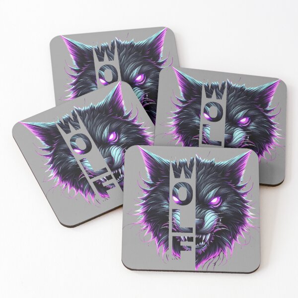 Item preview, Neon Purple Cyber Wolf Glitch Art designed and sold by unboxedbyJuls.