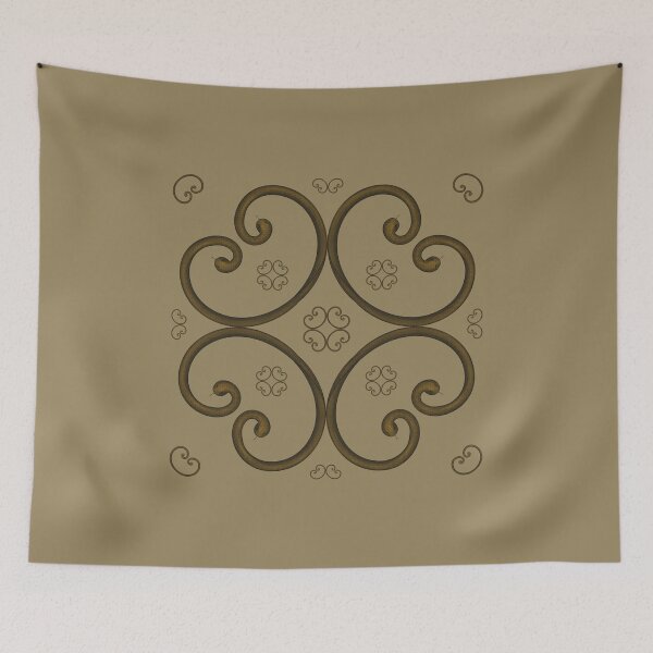 Item preview, Unusual pattern with snakes on a pale nut-colored background designed and sold by Cherevan.