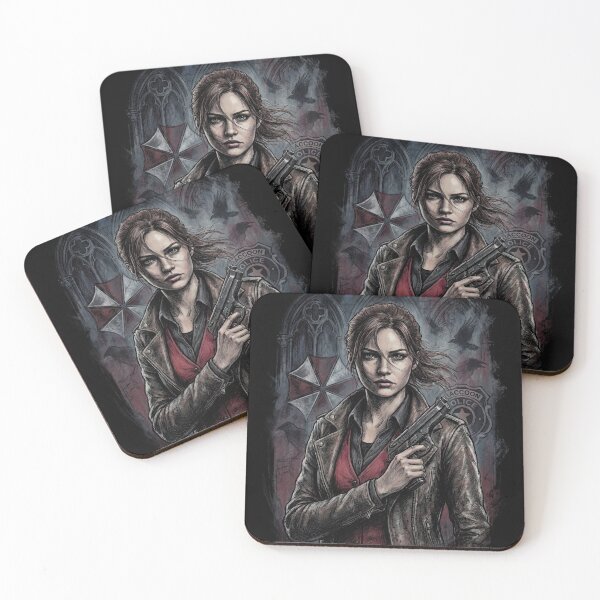 Item preview, Resident Evil Claire Redfield Raccoon Police Station Escape Portrait designed and sold by Senpaiwaves.