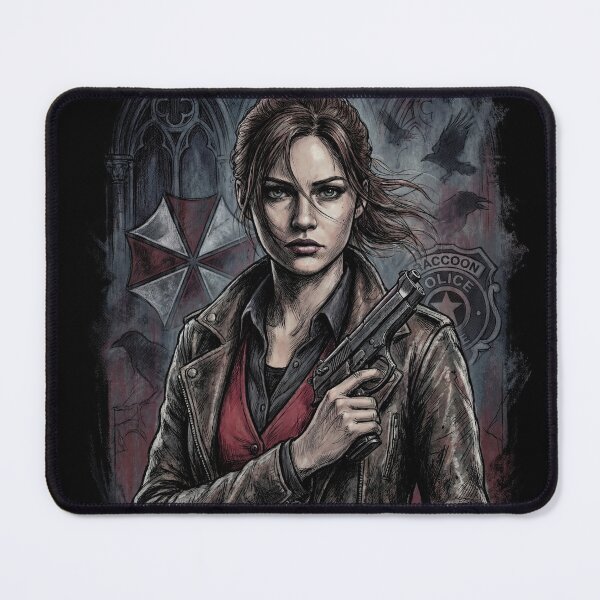 Item preview, Resident Evil Claire Redfield Raccoon Police Station Escape Portrait designed and sold by Senpaiwaves.