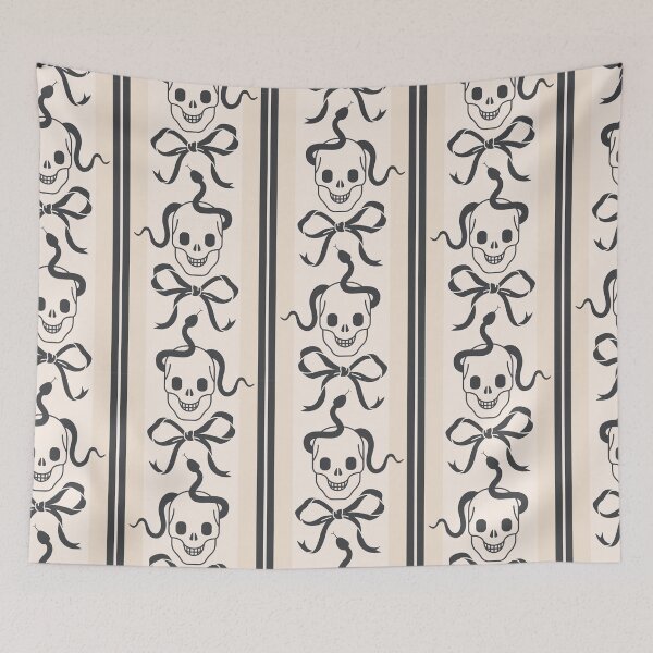 Item preview, Seamless Skull & Snake Pattern with Bows, Cute Gothic Halloween Design designed and sold by CHERRY--SHOP.