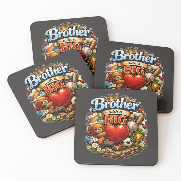 Item preview, Brother With a Big Heart – Cute & Colorful Family Love Design designed and sold by +48574178623.