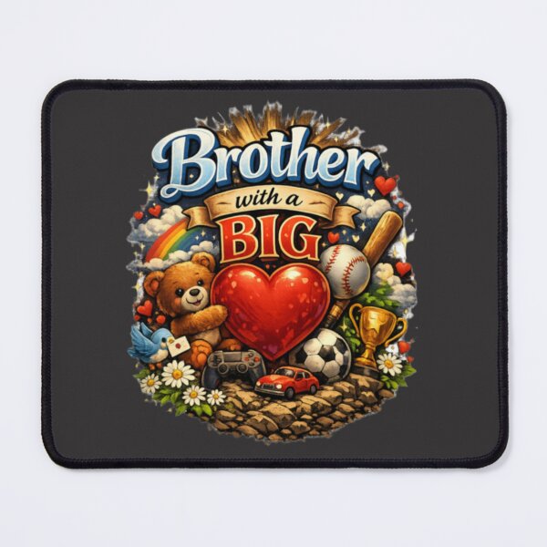 Item preview, Brother With a Big Heart – Cute & Colorful Family Love Design designed and sold by +48574178623.
