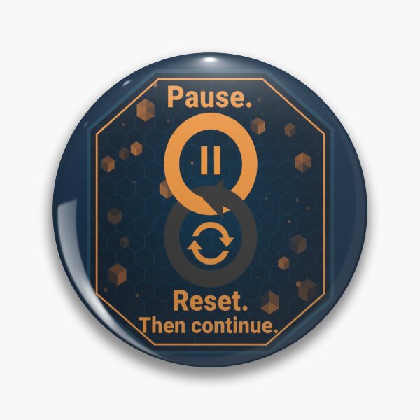 Item preview, Pause Reset Continue Productivity Motivation T-Shirt designed and sold by ArthUpscale.