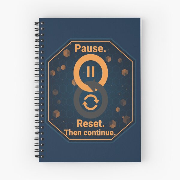 Item preview, Pause Reset Continue Productivity Motivation T-Shirt designed and sold by ArthUpscale.
