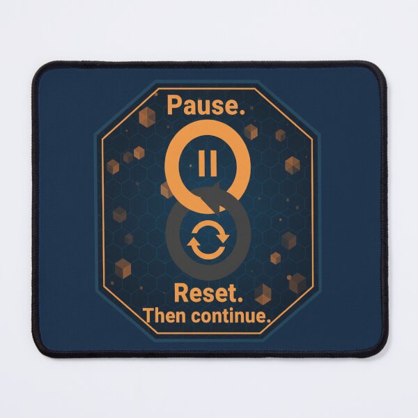 Item preview, Pause Reset Continue Productivity Motivation T-Shirt designed and sold by ArthUpscale.